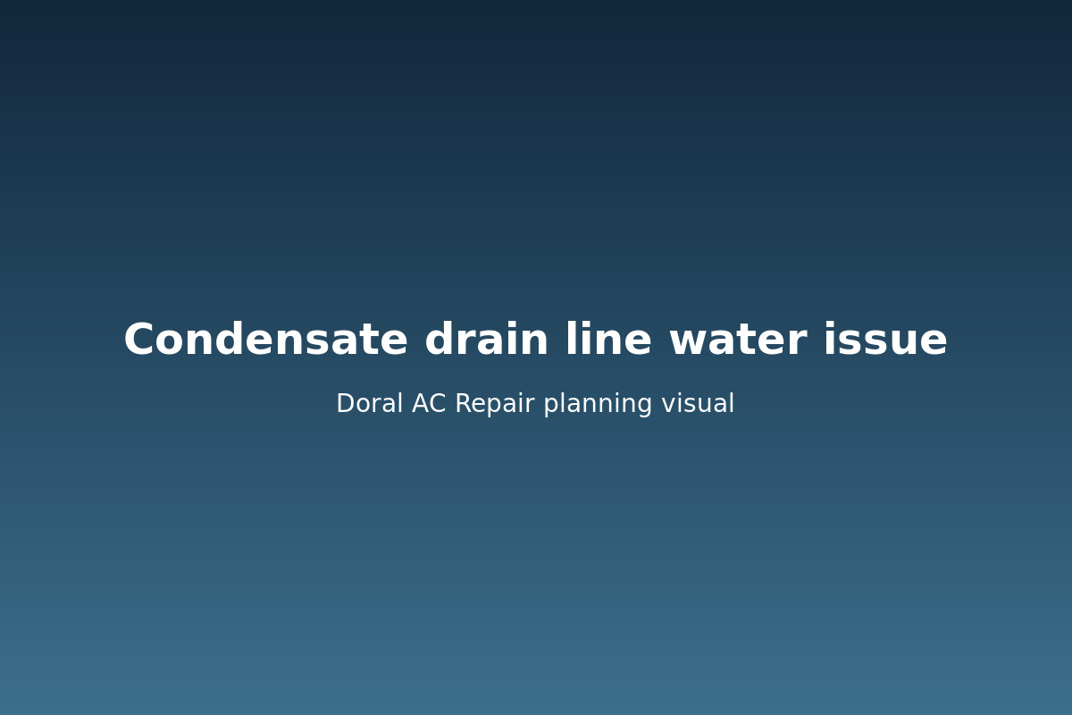Condensate drain line dripping outside a Florida home